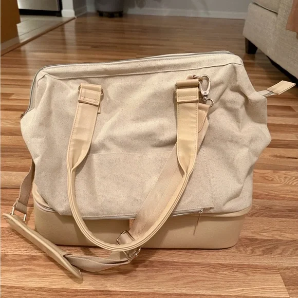 Beige Canvas Tote Bag - Picture 3 of 6